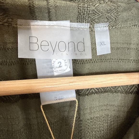 NEW Beyond Control Bathing Suit Swimsuit Coverup Tunic Poncho Dress XL Green - Picture 6 of 9